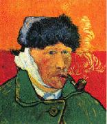 Vincent Van Gogh Self Portrait with Bandaged Ear and Pipe china oil painting reproduction